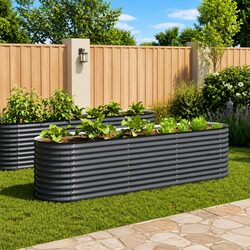 Compact and Sturdy Raised Garden Bed 320x80x81 cm