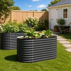 Compact and Strong 160x80x81 cm Grey Planter