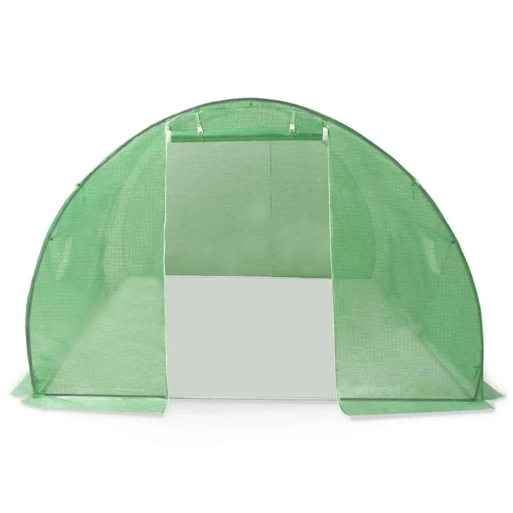 Greenhouse Green 13.5m² PE Mesh Fabric Steel Frame Ventilation