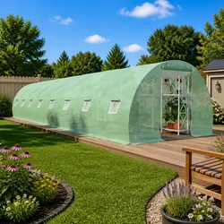 Compact 36 m² Greenhouse with Sturdy Frame