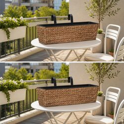 Water Hyacinth Planters Set 2 pcs Indoor Plant Pots with Removable Containers