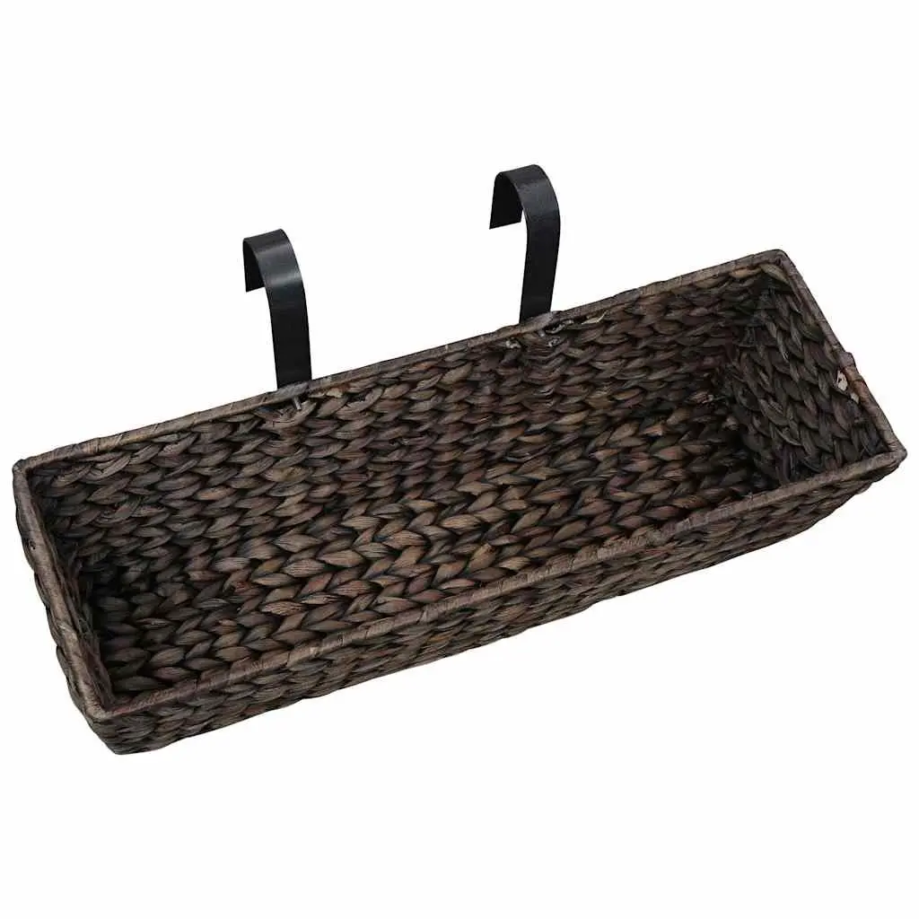 Water Hyacinth Planters Brown Indoor Plant Pots Removable Containers Set 2 Piece