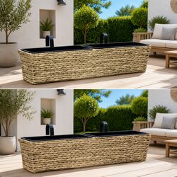 Water Hyacinth Planters Set: Stylish and Functional