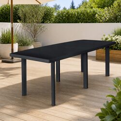 Compact Anthracite Dining Table for Outdoor Use