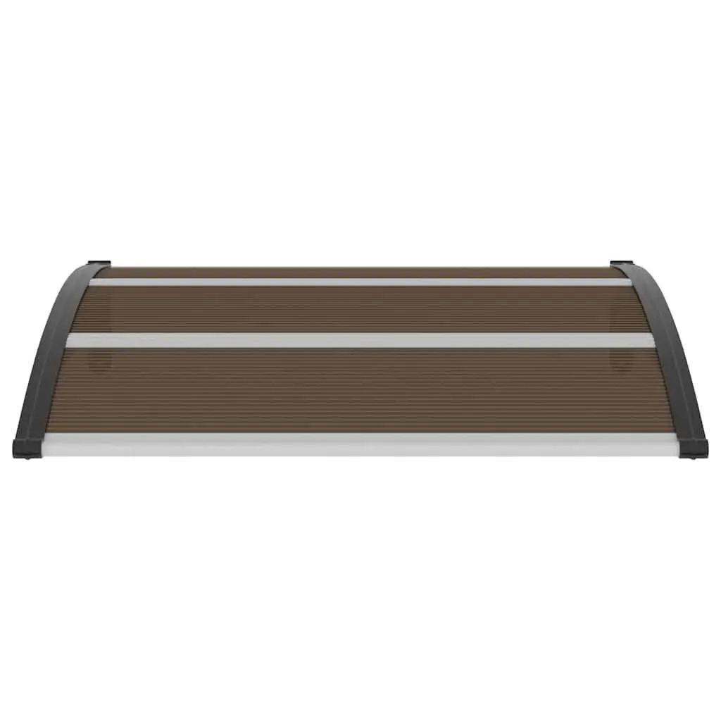 Door Canopy Black 120x100cm Outdoor Polycarbonate Shelter