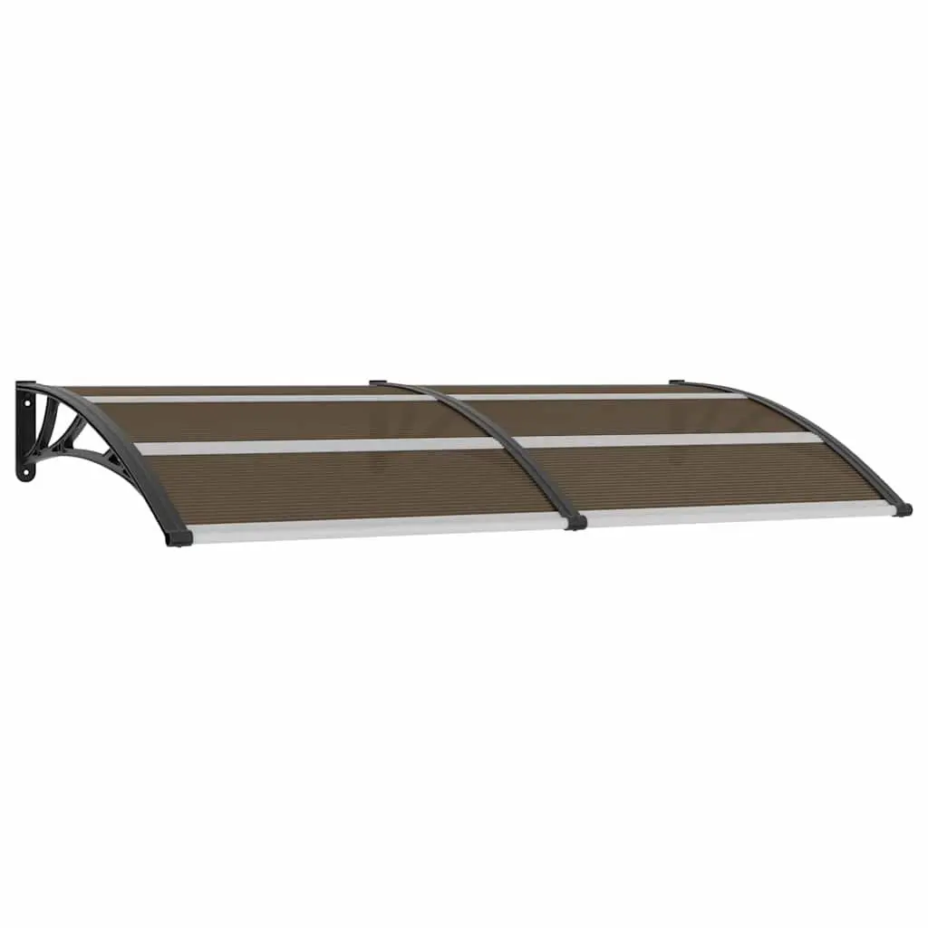 Door Canopy Black 200x100cm Polycarbonate Awning Weather Resistant Stable Construction