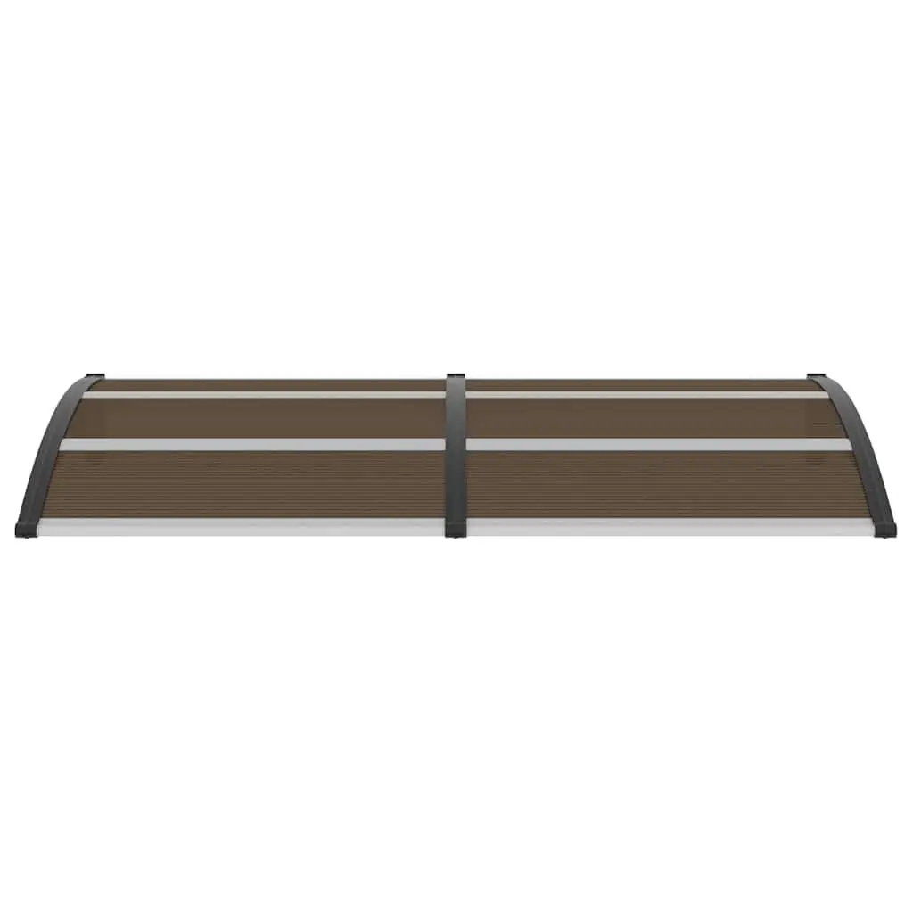 Door Canopy Black 200x100cm Polycarbonate Awning Weather Resistant Stable Construction