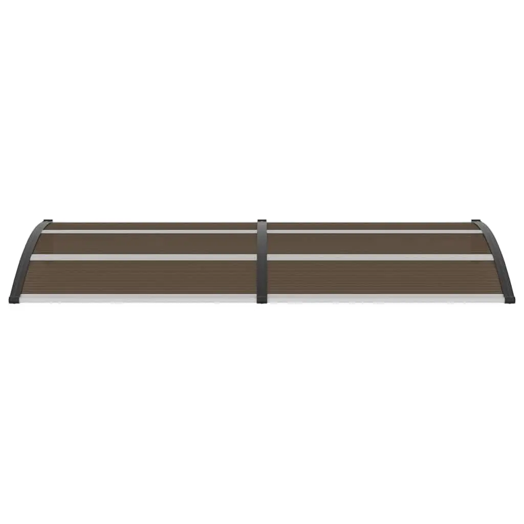 Door Canopy Black 240x100cm Polycarbonate Awning Weather Resistant Porch Shelter