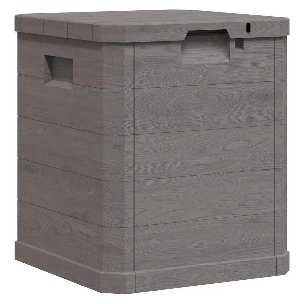 Garden Storage Box 90L Brown Outdoor Patio Deck Shed Organiser Container Bench