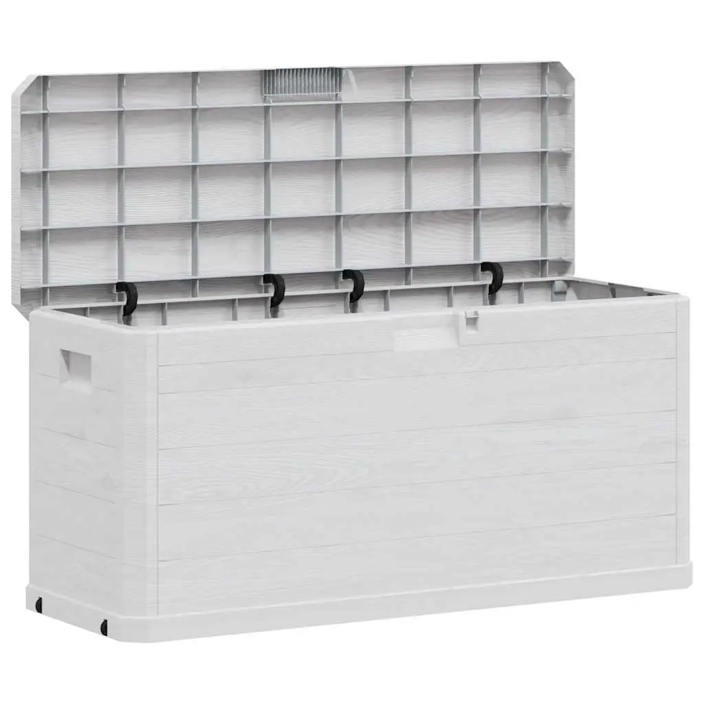 Garden Storage Box 280L Outdoor Container Grey Plastic Weatherproof Deck Patio