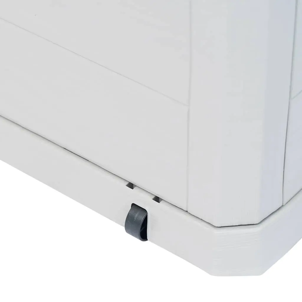 Garden Storage Box 280L Outdoor Container Grey Plastic Weatherproof Deck Patio