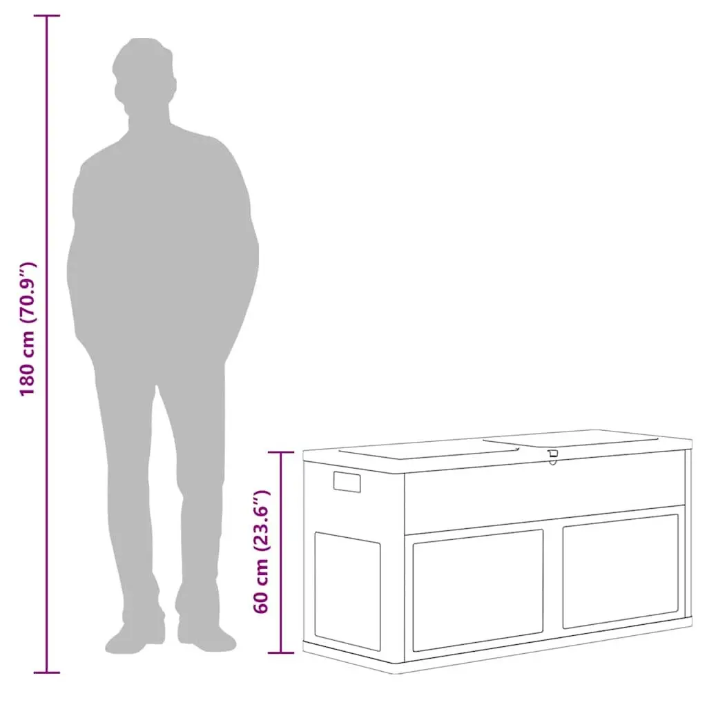 320L Garden Storage Box in Grey