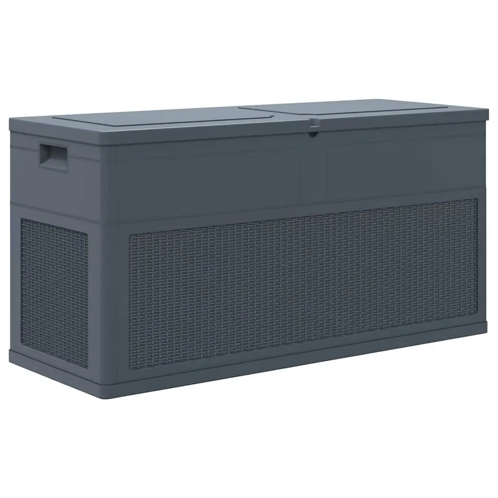 Garden Storage Box 320L Outdoor Deck Patio Anthracite Weather Resistant Durable