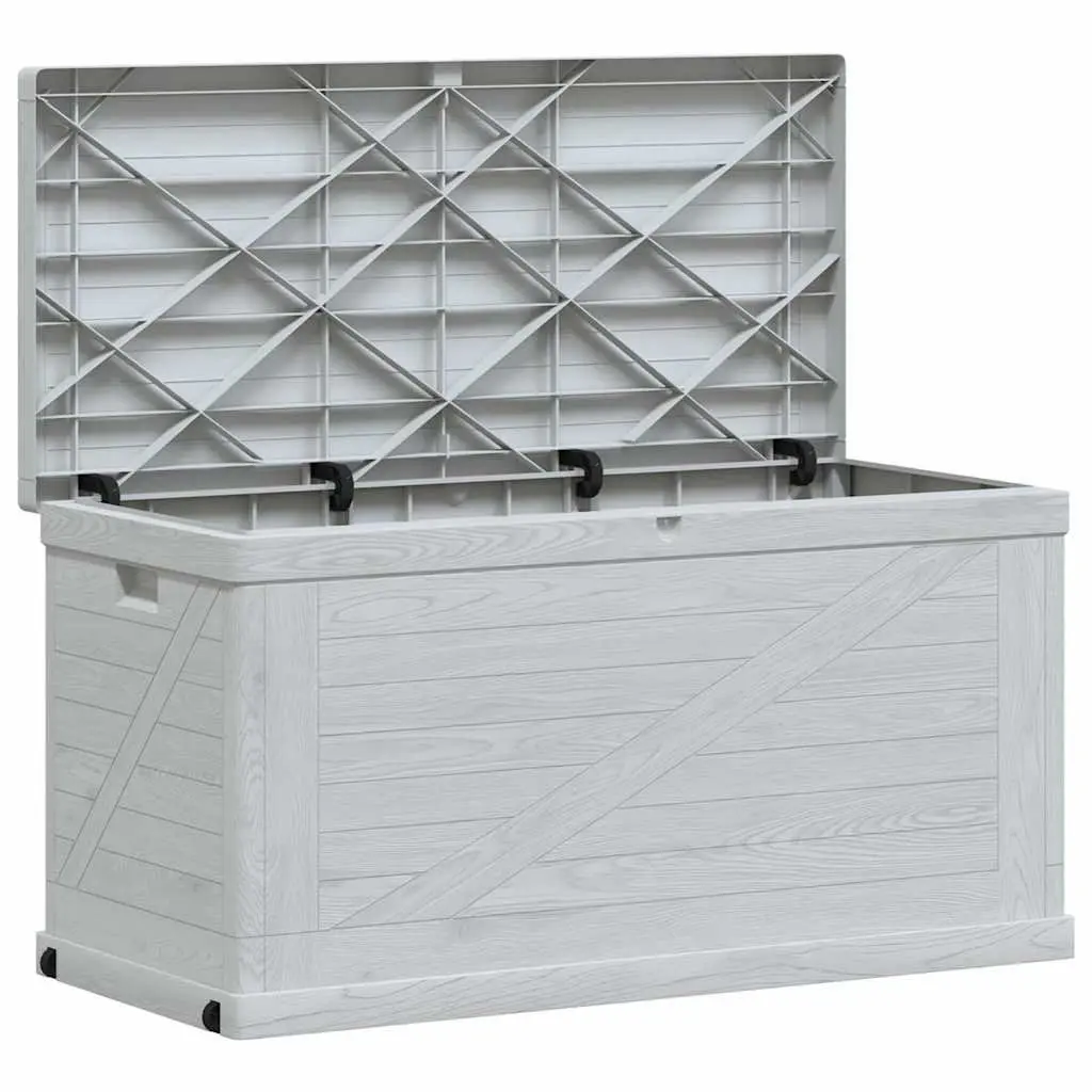 Garden Storage Box Grey 420L Weather Resistant Plastic Container