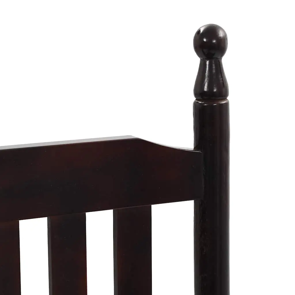 Wooden Rocking Chair Brown Solid Hardwood Indoor Outdoor Weather Resistant