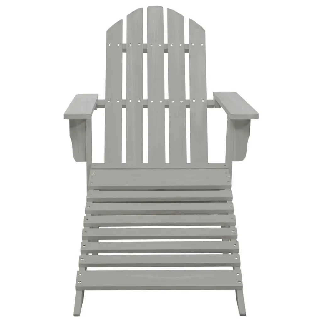 Grey Garden Chair and Ottoman Ensemble