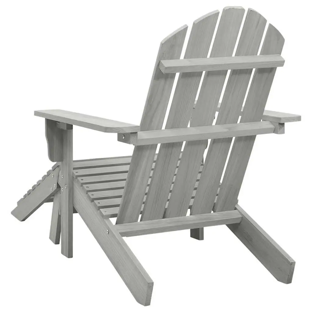Grey Garden Chair and Ottoman Ensemble