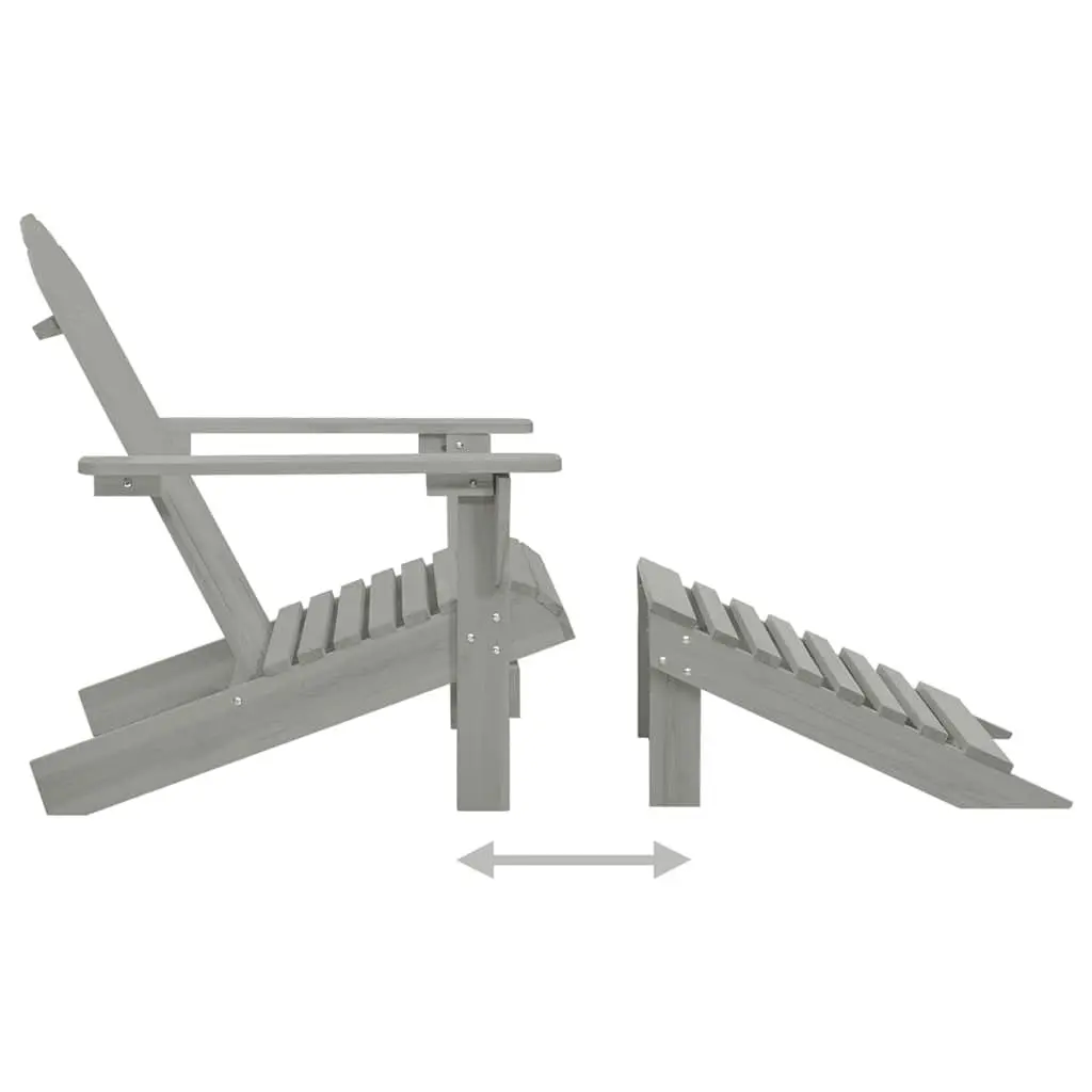 Grey Garden Chair and Ottoman Ensemble