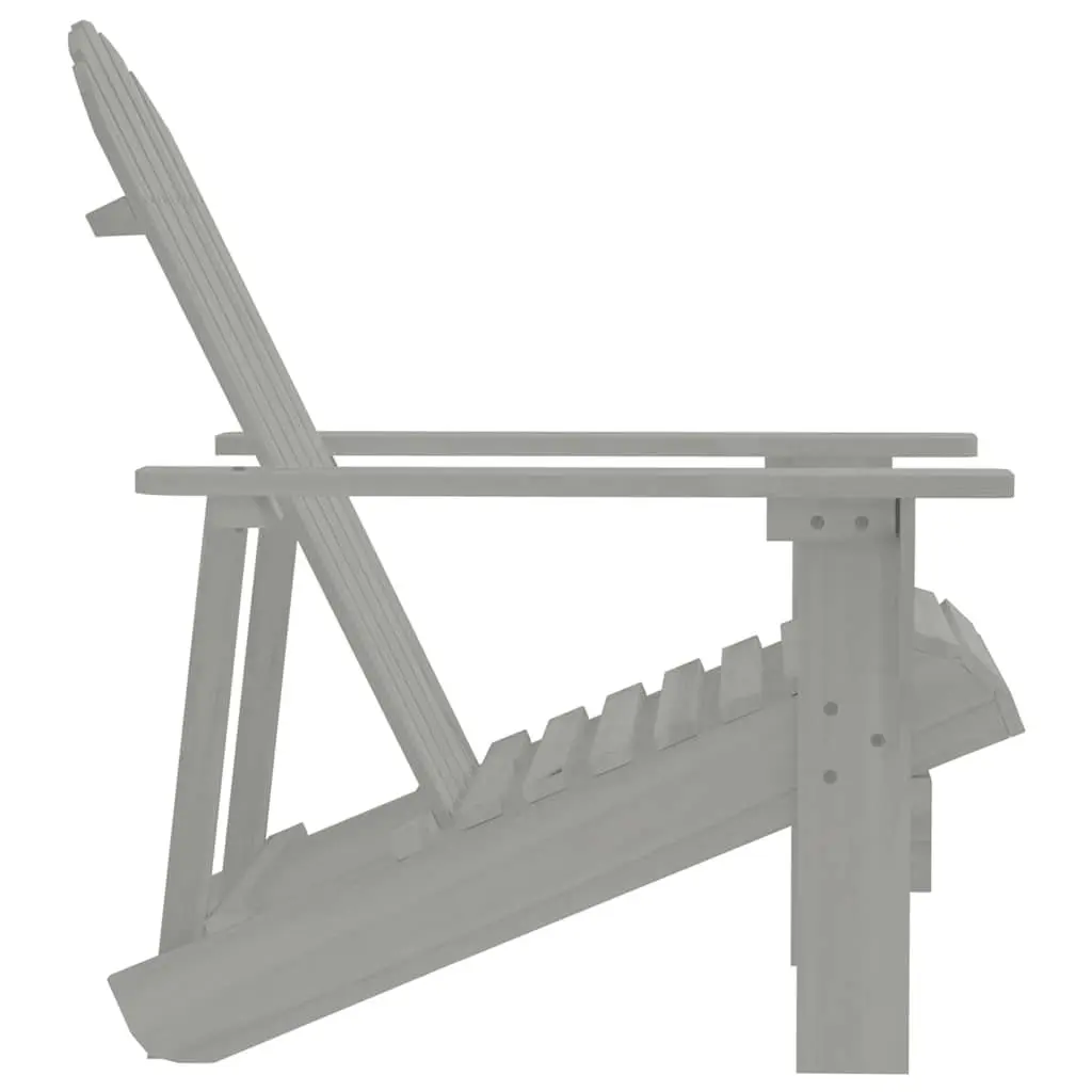 Garden Chair Grey Solid Hardwood Outdoor Armchair Weather-Resistant