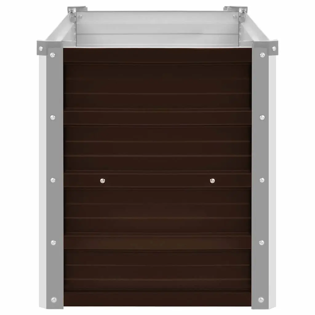 Raised Garden Bed Brown 160x40x45cm Metal Planter Heavy-Duty Galvanised Steel Outdoor