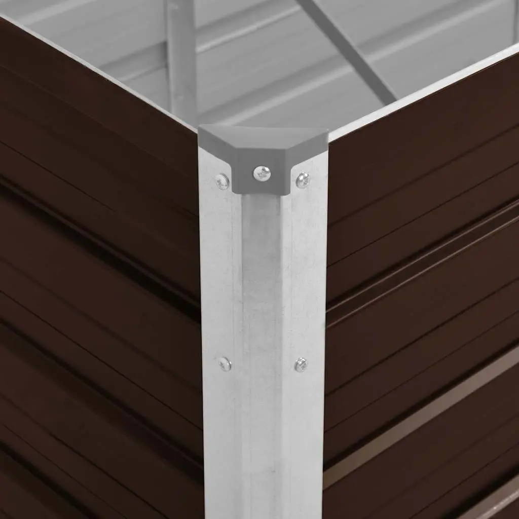 Raised Garden Bed Brown 160x40x45cm Metal Planter Heavy-Duty Galvanised Steel Outdoor