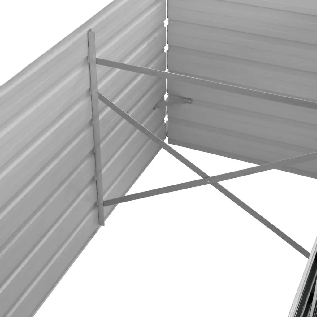 Raised Garden Bed Anthracite 320x80x45cm Galvanised Steel Outdoor Planter Box