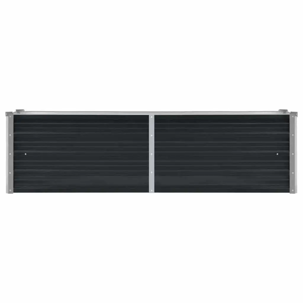 Raised Garden Bed Anthracite Steel 160x40x45cm Galvanised Planter