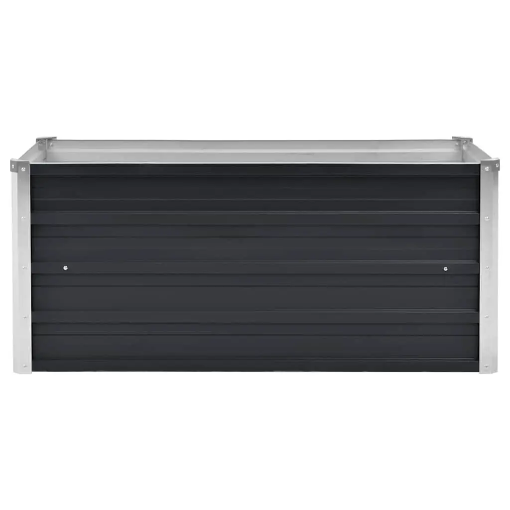 Raised Garden Bed Planter Anthracite Galvanised Steel Outdoor Patio Balcony
