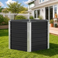 Concise Gardening Solution: Anthracite Raised Bed Planter