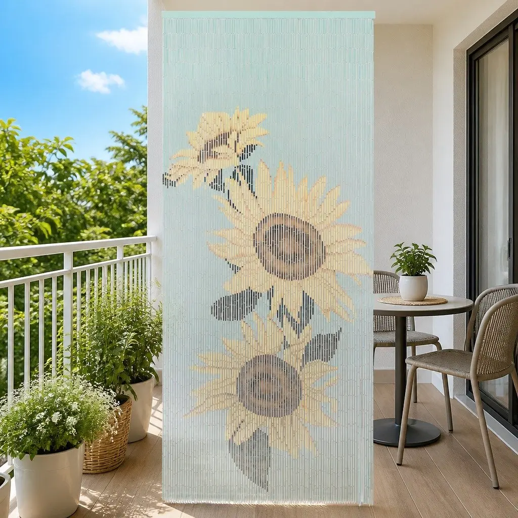 Insect Door Curtain Multicolour 90x200 cm Bamboo Fly Mosquito Screen