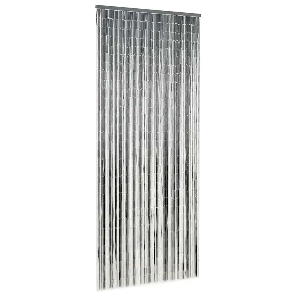 Bamboo Door Curtain Grey 90x200 cm Insect Deterrent Room Divider