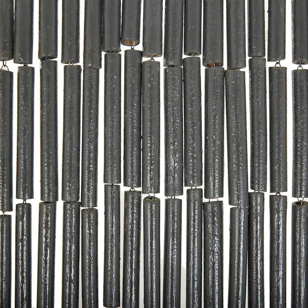 Bamboo Door Curtain Grey 90x200 cm Insect Deterrent Room Divider