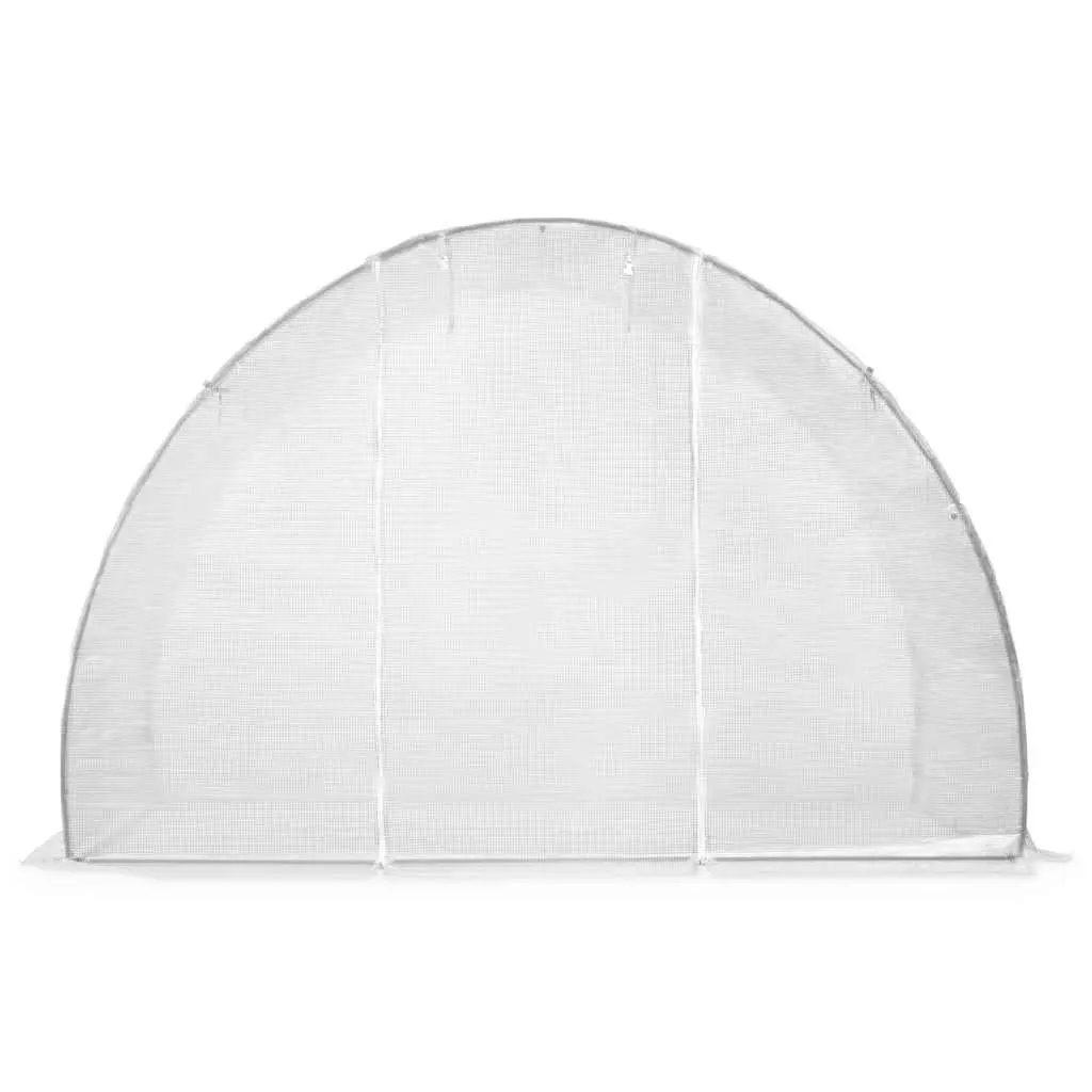 Greenhouse White 4.5 m² Garden Plant House with Ventilation Windows and Door Frame