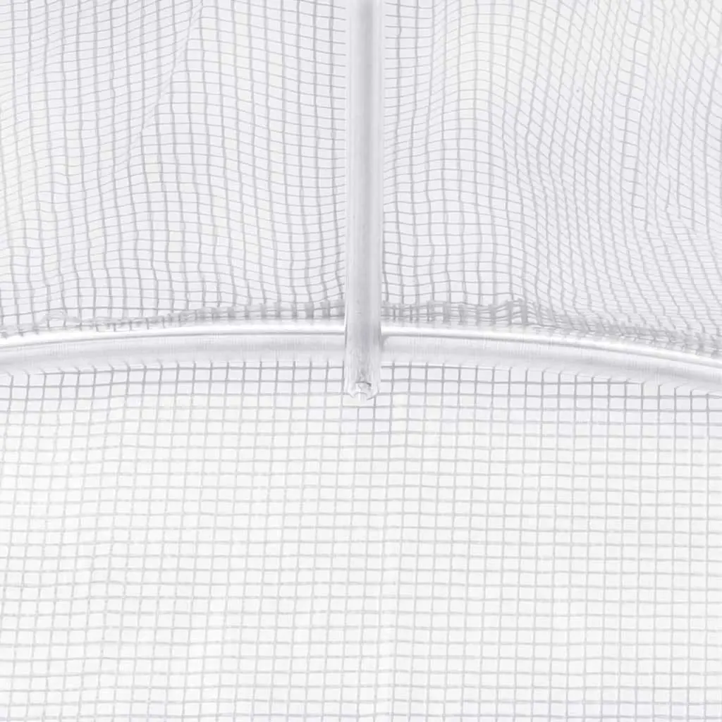 Greenhouse White 450x300x200cm PE Mesh Ventilation Windows Garden Plant House