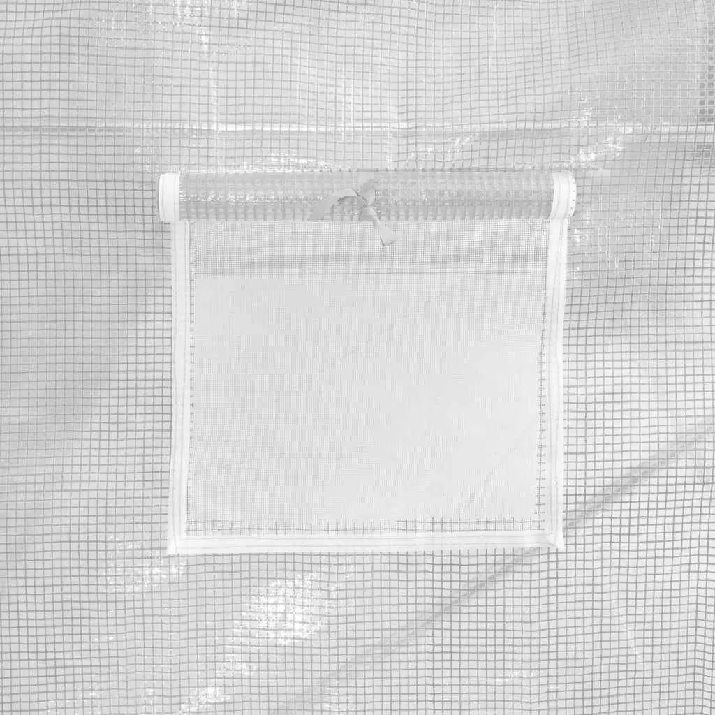 Greenhouse White 450x300x200cm PE Mesh Ventilation Windows Garden Plant House