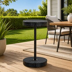 Black PE Rattan Table for Your Outdoor Needs