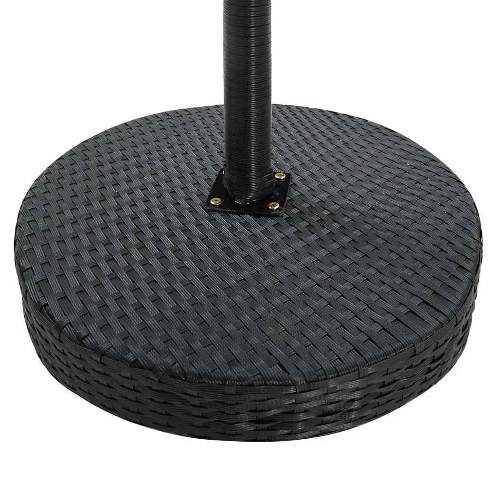 Garden Table Black Outdoor Dining PE Rattan Poly Coffee Patio Furniture