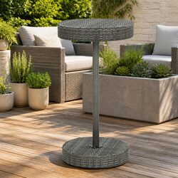 Concise and Stylish Grey Round Garden Table