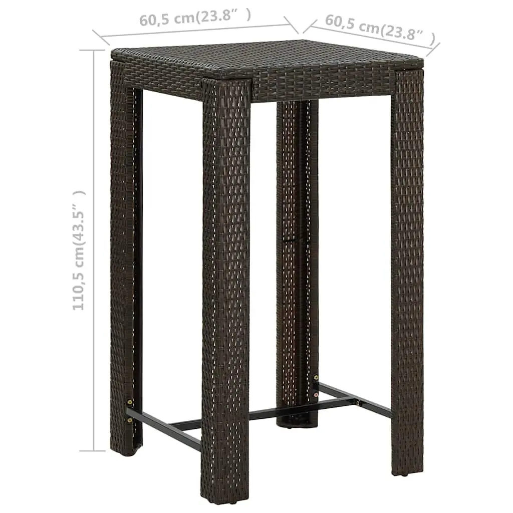 Brown Bar Table for Outdoor Enjoyment 60.5cm