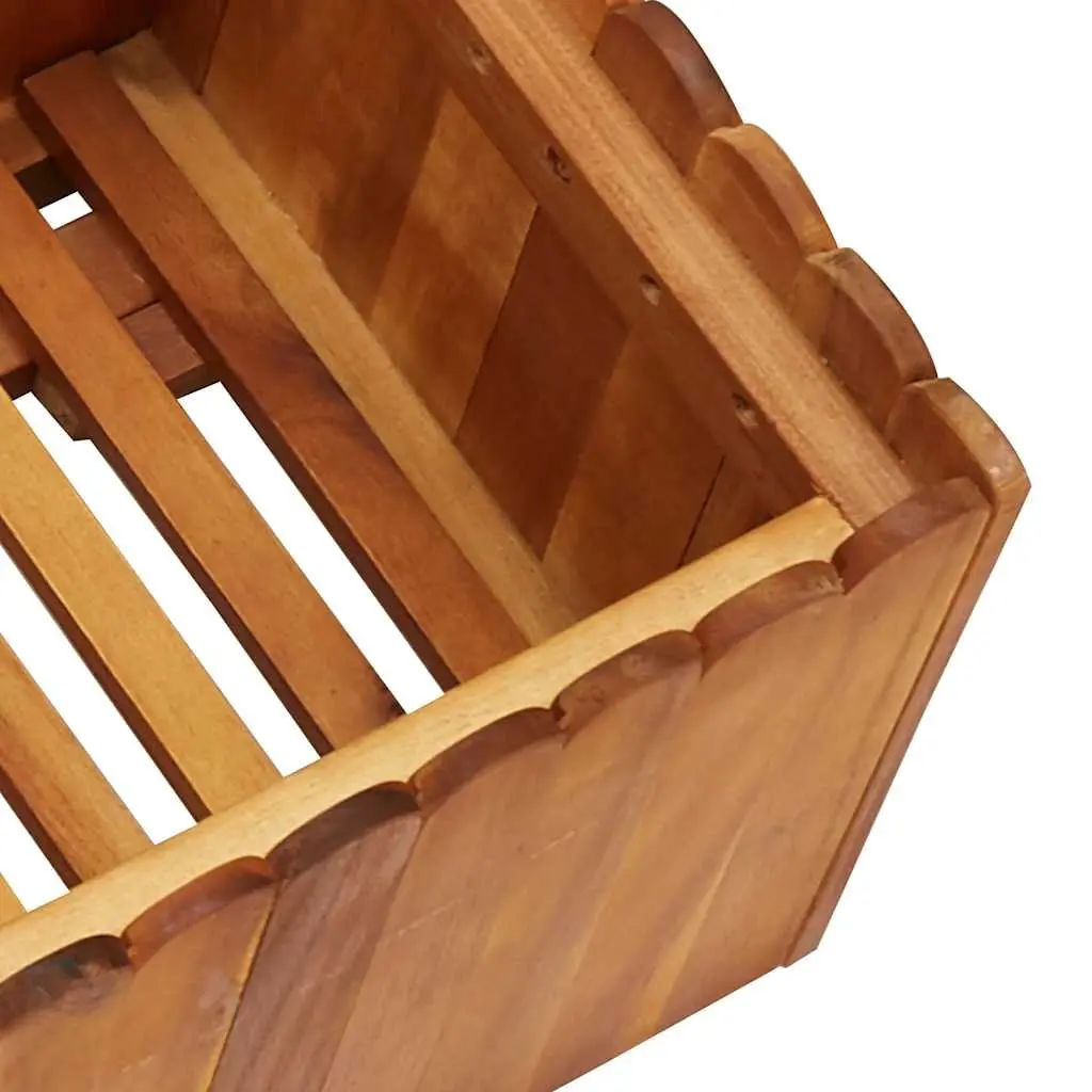 Garden Raised Bed Planter 100x30x25 cm Solid Wood Outdoor Flower Vegetable Box