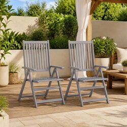 Outdoor Reclining Chair Set of 2