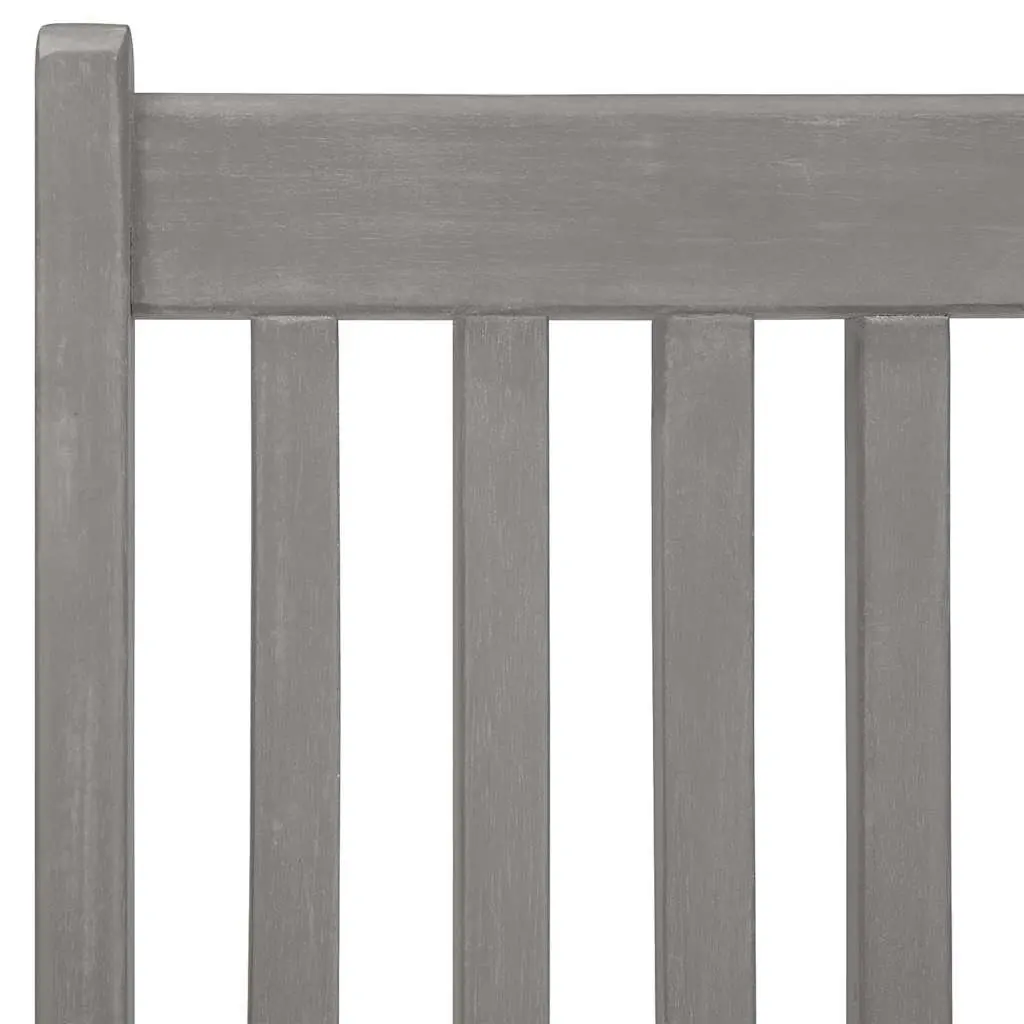 Outdoor Reclining Chairs Grey Solid Wood 5 Position Adjustable Backrest Foldable