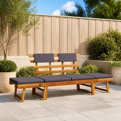 2-in-1 Garden Daybed Bench