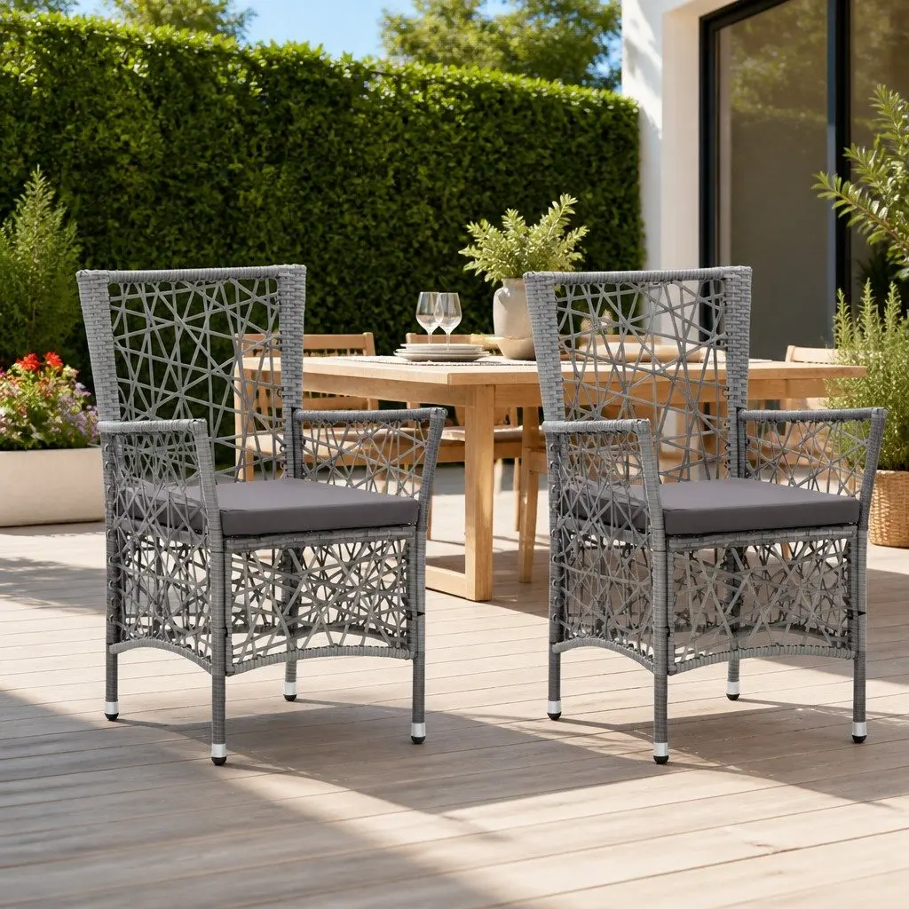 Grey Outdoor Chairs Set