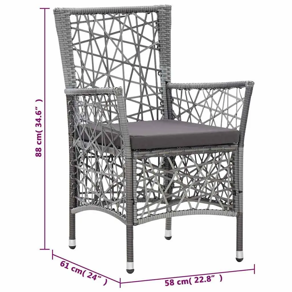 Grey Outdoor Chairs Set