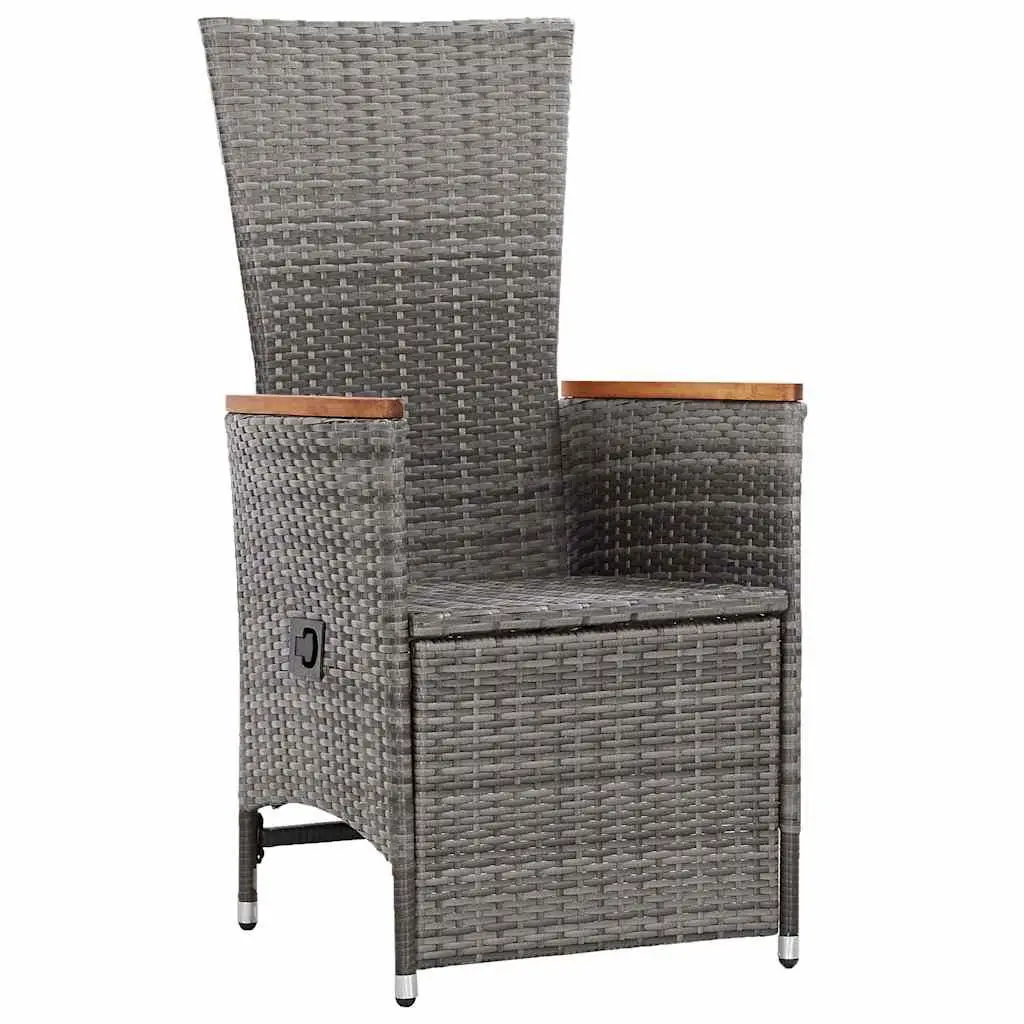 Grey Reclining Chairs with Cushions for Outdoor Relaxation
