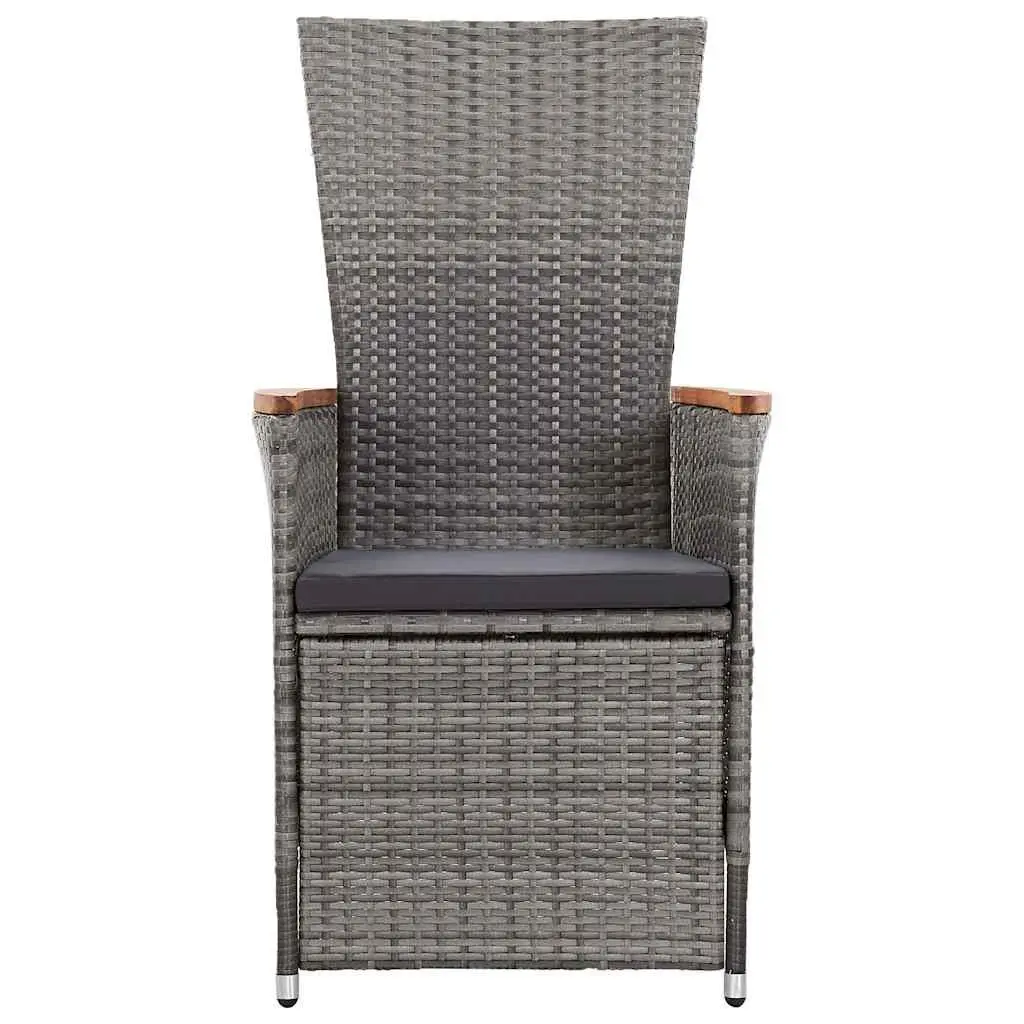 Grey Reclining Chairs with Cushions for Outdoor Relaxation
