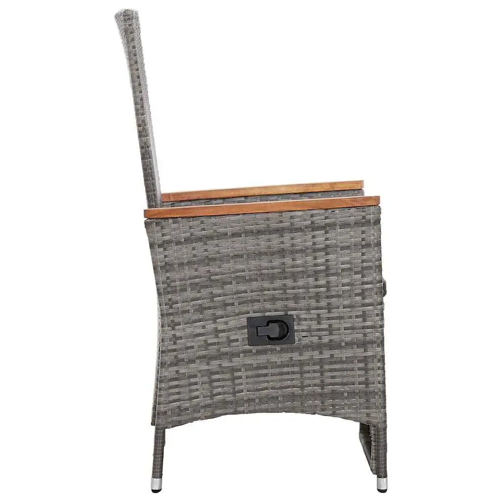 Grey Reclining Chairs with Cushions for Outdoor Relaxation