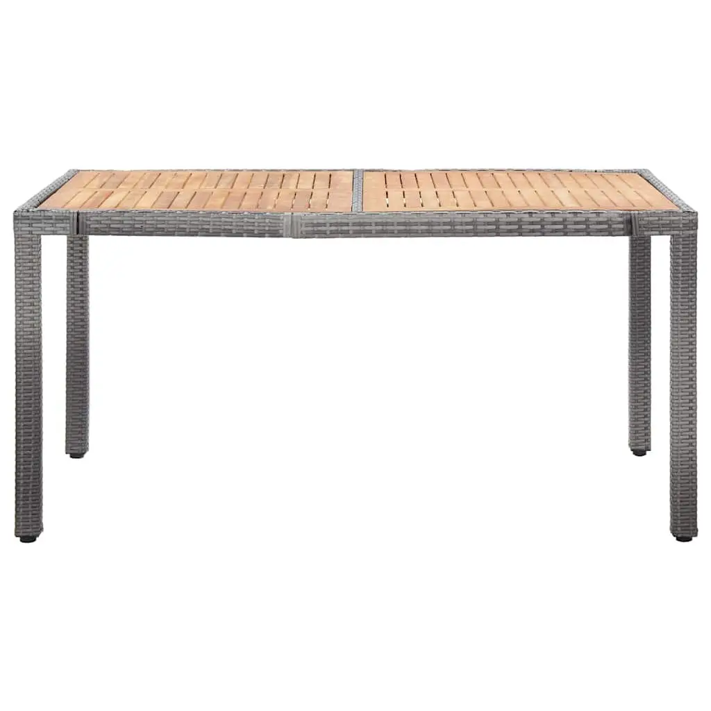 Garden Dining Set 7 Piece Poly Rattan Outdoor Furniture with Cushions Grey