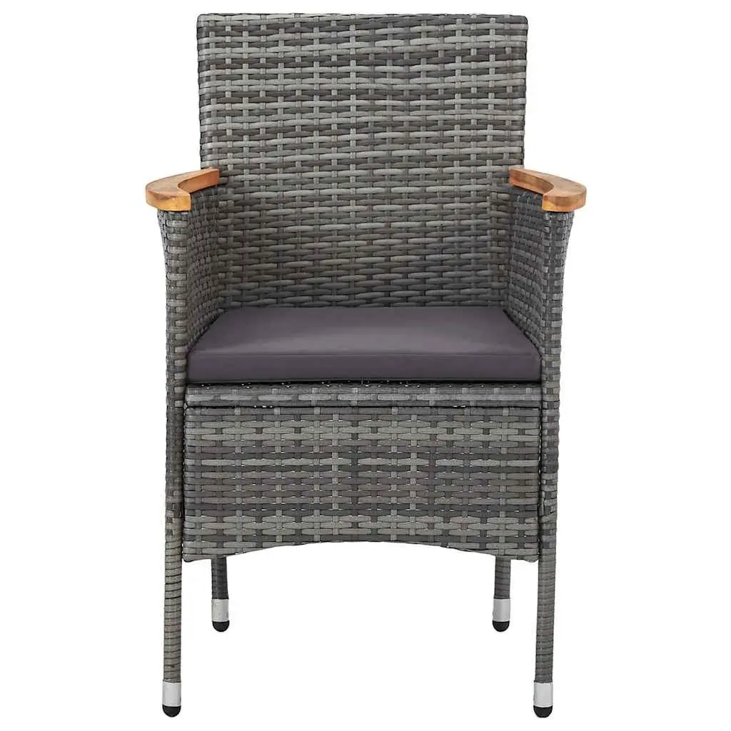 Grey Poly Rattan Chairs for Outdoor Use